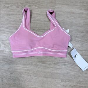 Alo heart throb Pink Sports Bra